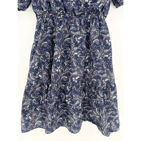 Lucy Paris Lucraissa Puff Sleeve V-Neck Tiered Dress Size XS - Picture 4 of 7